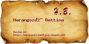 Harangozó Bettina névjegykártya